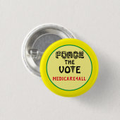 Macht die Abstimmung Button (Vorne & Hinten)