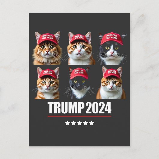 Macht die Katzen wieder sicher Maga Trump-Wahl Postkarte (Vorderseite)