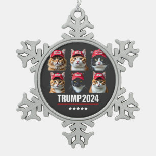Macht die Katzen wieder sicher Maga Trump-Wahl Schneeflocken Zinn-Ornament