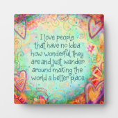 "Macht die Welt besser" Inspirivity Plaque Fotoplatte (Vorderseite)