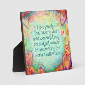 "Macht die Welt besser" Inspirivity Plaque Fotoplatte (Vorderseite)