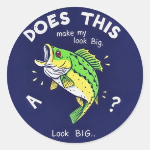 Macht diese Fische mich groß aussehen? Runder Aufkleber