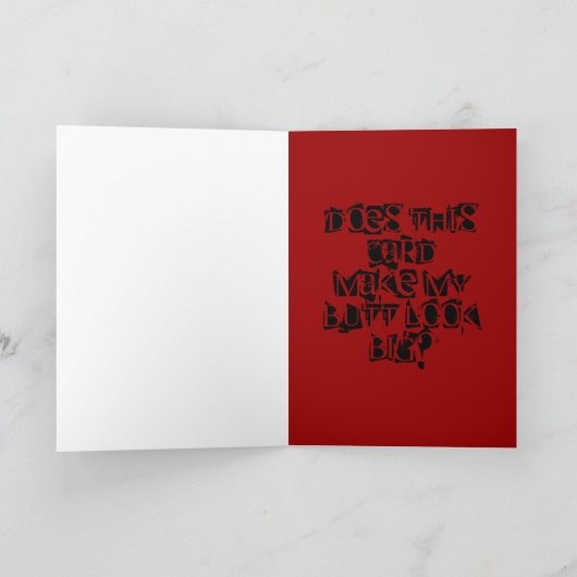 Macht diese Karte meinen Hinternblick groß? (Innenseite)