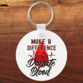 Macht einen Unterschied, spendet Blut Schlüsselanhänger (Vorderseite)