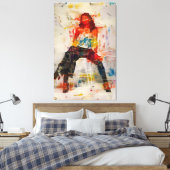 Macht Frauen Abstrakte Silhouette Leinwand Kunst (Insitu (Schlafzimmer))