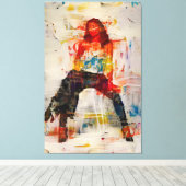 Macht Frauen Abstrakte Silhouette Leinwand Kunst (Insitu (Holzboden))