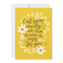 Macht Ihm eure Angst aus, weil er sich kümmert