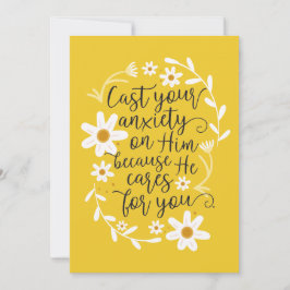 Macht Ihm eure Angst aus, weil er sich kümmert Karte