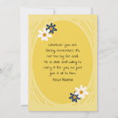 Macht Ihm eure Angst aus, weil er sich kümmert Karte (Rückseite)