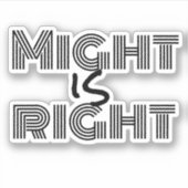 Macht ist richtig motivierend, schwarz aufkleber (Vorderseite)