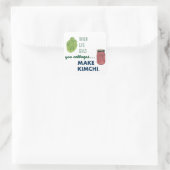 Macht Kimchi! Quadratischer Aufkleber (Tasche)