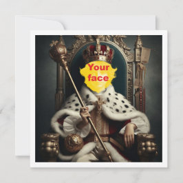 Macht mein Kind königlich, Junge König auf Thron Karte