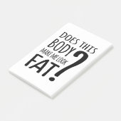 Macht mich dieser Körper fett? Post-it Klebezettel (angewinkelt)