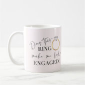 Macht mich dieser Ring Verlobt kalligrafisch ausse Kaffeetasse (Links)