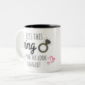 Macht mich dieser Ring zu verlobter Tasse? Zweifarbige Tasse (Vorderseite Links)