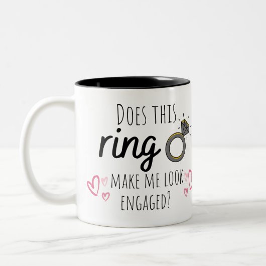 Macht mich dieser Ring zu verlobter Tasse? Zweifarbige Tasse (Links)