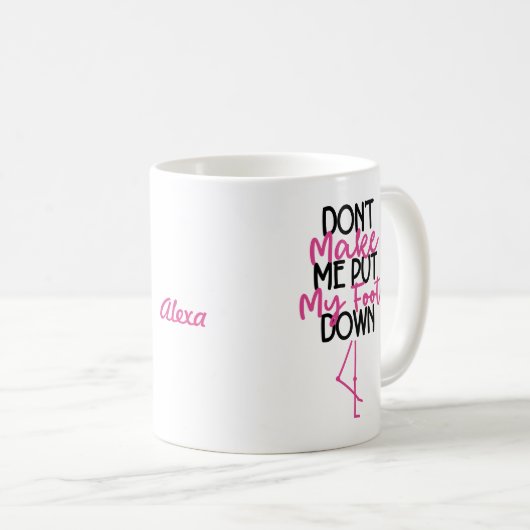 Macht mich nicht zum Verleumden - Flamingo Kaffeetasse (VorderseiteRechts)