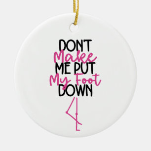 Macht mich nicht zum Verleumden - Flamingo Keramik Ornament