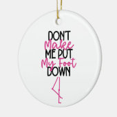 Macht mich nicht zum Verleumden - Flamingo Keramik Ornament (Links)