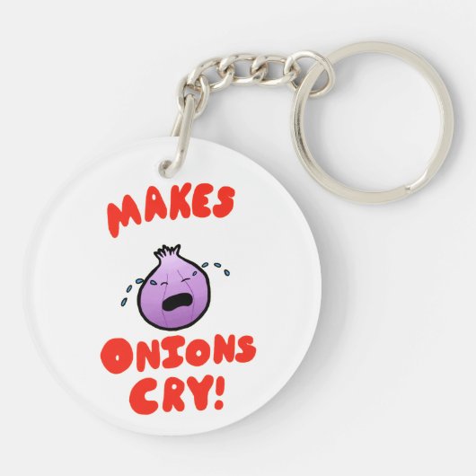 Macht Onions weinen! Schlüsselanhänger (Rückseite)