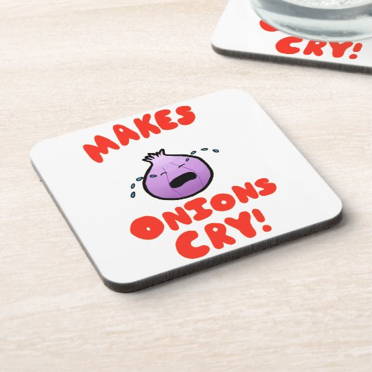 Macht Onions weinen! Untersetzer (Linke Seite)