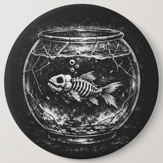 "Macht sich großartig" - Goldfisch von BurnsInHell Button (Vorderseite)