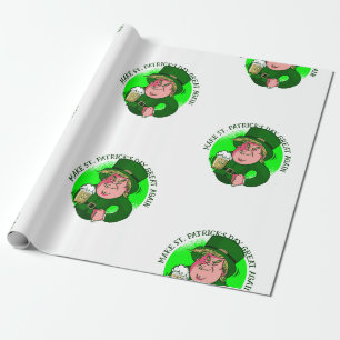 macht st patricks wieder groß donald trump geschenkpapier
