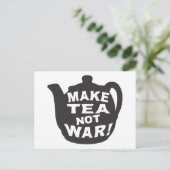 Macht Tee nicht Krieg! Postkarte (Stehend Vorderseite)