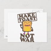 Macht Toast nicht Krieg Postkarte (Vorne/Hinten)