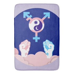 Macht und Balance Sonne und Mond Transgender-Symbo Badematte
