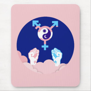 Macht und Balance Sonne und Mond Transgender-Symbo Mousepad