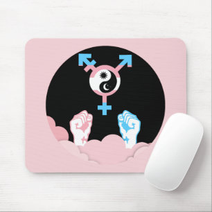 Macht und Balance Sonne und Mond Transgender-Symbo Mousepad