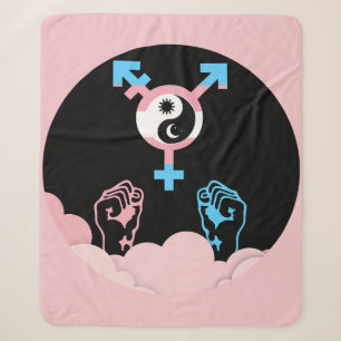 Macht und Balance Sonne und Mond Transgender-Symbo Sherpadecke
