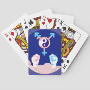 Macht und Balance Sonne und Mond Transgender-Symbo Spielkarten