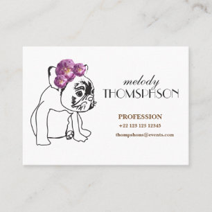 Mächtig, 8,9 cm x 6,4 cm, Standardlech Visitenkarte