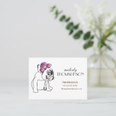 Mächtig, 8,9 cm x 6,4 cm, Standardlech Visitenkarte (Stehend Vorderseite)