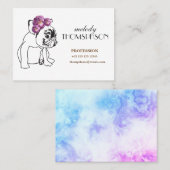 Mächtig, 8,9 cm x 6,4 cm, Standardlech Visitenkarte (Vorne/Hinten)