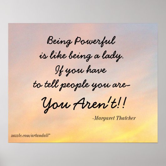 MÄCHTIG MARGARET THATCHER SEIN POSTER (Vorne)