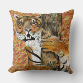 Mächtig, mutig, zuversichtlich, wunderschöner Tige Kissen