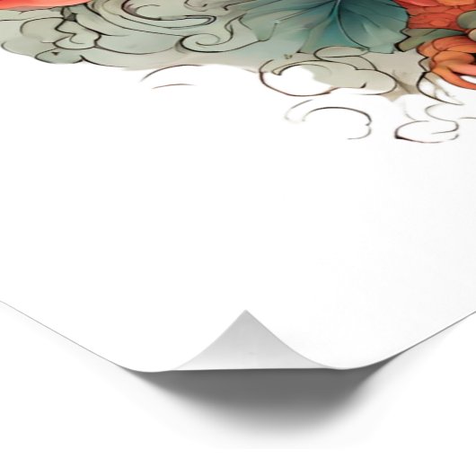 Mächtig Orientalischer Drache Poster (Ecke)