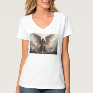Mächtig St. Michael the Archangel Women / Neck T-S T-Shirt