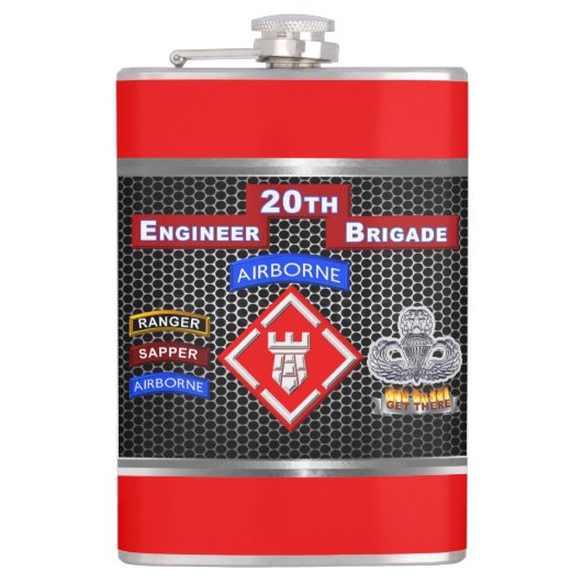 Mächtige 20. Pionierbrigade-Luftlandeeinheit Flachmann (Vorderseite)