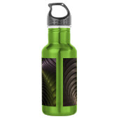 Mächtige Bewegung Farbiges Abstraktes Fraktal Kuns Edelstahlflasche (Rückseite)