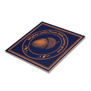 Mächtige Eichen aus kleinen Eichen wachsen Kerami Fliese