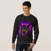 Mächtige Eule Vintage-Wildlife Sweatshirt (Vorne ganz)