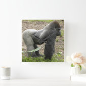 Mächtige Gorilla-Uhr Quadratische Wanduhr (Zuhause)