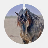 Mächtige Hengstverzierung Ornament Aus Metall (Rückseite)