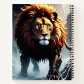 Mächtige Löwen, die über Wasser laufen Notizblock (Rückseite)