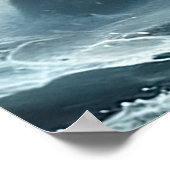 Mächtige Löwen, die über Wasser laufen Poster (Ecke)