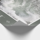 MÄCHTIGE MEEROZEANWALZE SCHWIMMENDES WASSER-FOTO GESCHENKPAPIER (Ecke)